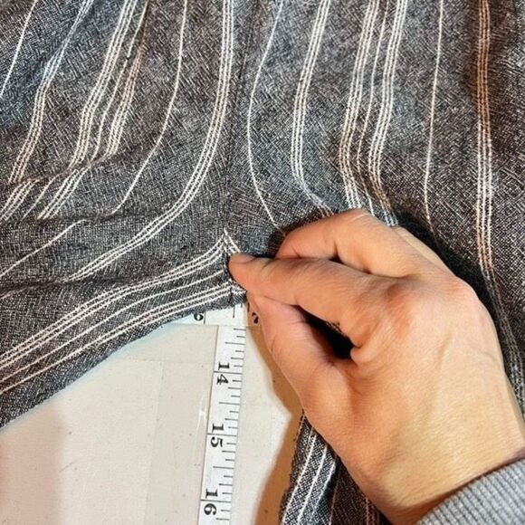 Women’s Flax LagenLook Barrel crop Pants Small Oversized Pull On Elastic Waist - Picture 8 of 11